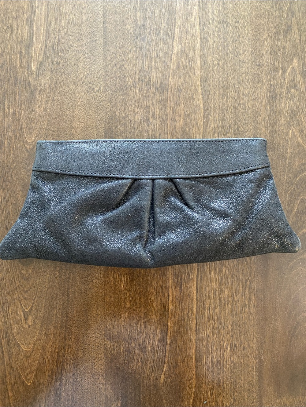 Lauren Merkin Black Shimmer Clutch Purse